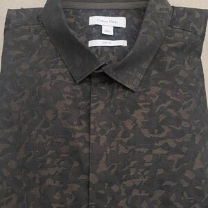 Calvin Klein Men's Camouflage Pattern Shirt